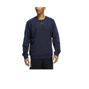 adidas Men’s Crew Sweatshirt, Blue, Small